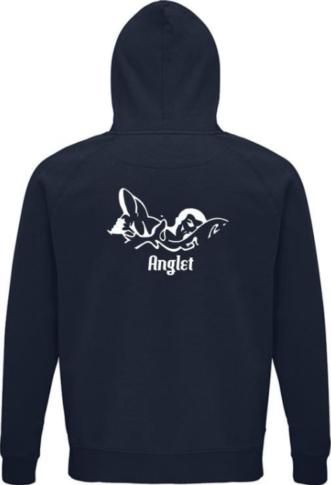 Arrière du sweat officiel Anglet Olympique Natation